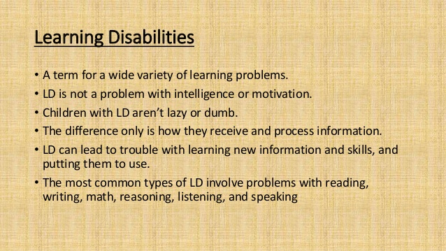 learning disability slider